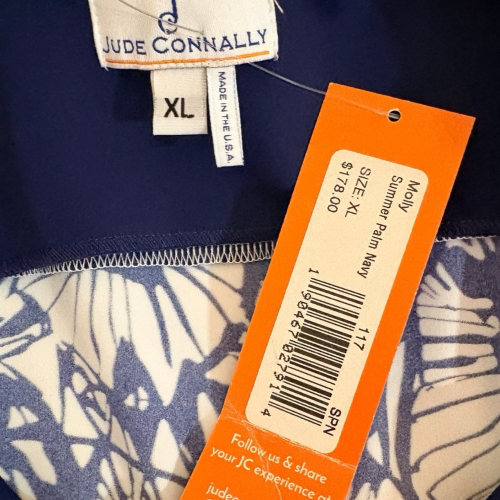 Jude Connally Molly Summer Palm Print Sleeveless Dress Size XL (PTP 19”) NWT - Picture 6 of 7